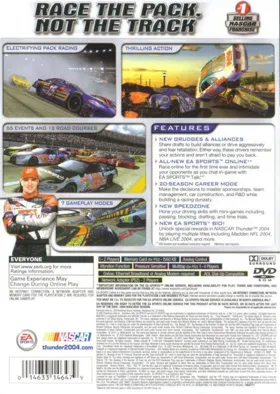 NASCAR Thunder 2004 box cover back